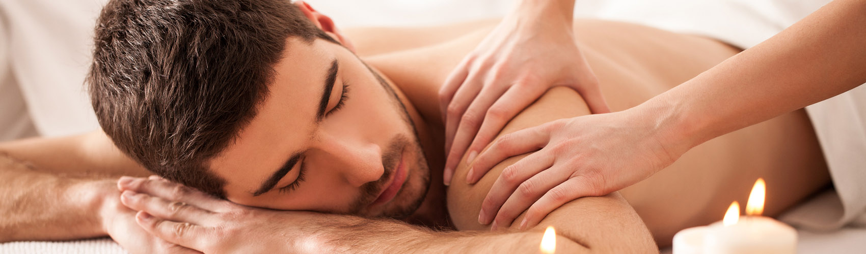 Man getting shoulder massage