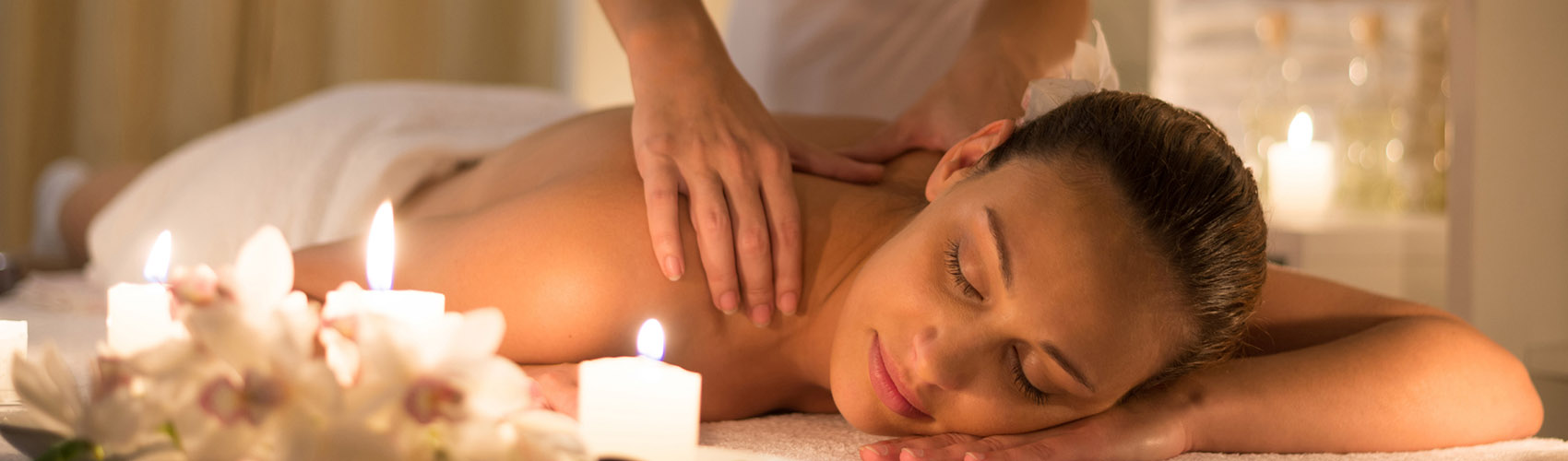 Woman receiving shoulder massage