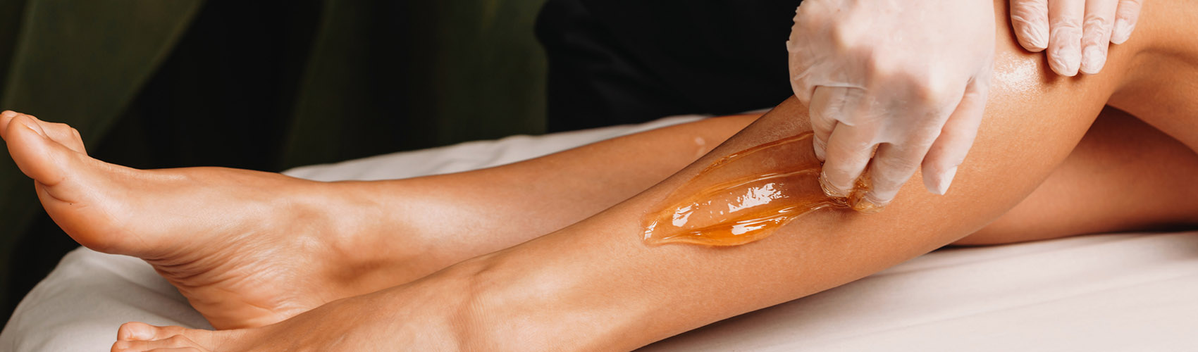 sugar wax on leg